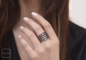 انگشتر استیل خط و قلب