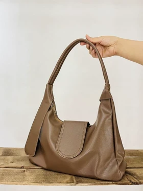 کیف زنانه کرواتی پکه دار (موکا)