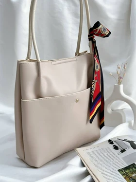 کیف هرمس دستمال دار 3482 (کرم)