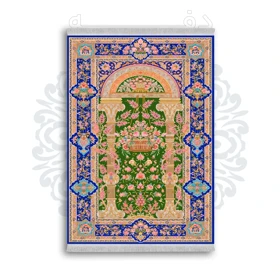 *جدید* فرشینه از جنس پارچه شانل مخمل ترک طرح فانتزی برند دفه کد 487