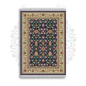 *جدید* فرشینه از جنس پارچه شانل مخمل ترک طرح فانتزی برند دفه کد 971