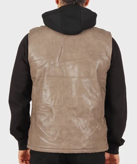 پافر مردانه چرم کلاه مشکی 2533