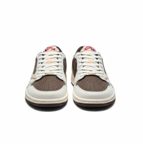 کفش کتانی جردن 1 تراویس اسکات کرم قهوه ای کد 294999