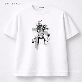 تیشرت باکسی 100٪ پنبه طرح انتزاعی | پارچه بادوام | کد 1431