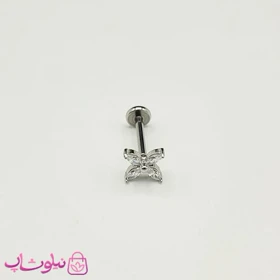 پیرسینگ گوش مدل گل سفید کوچک کد 249
