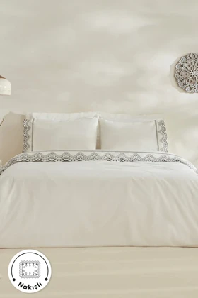 سرویس روتختی دو نفره Karaca Home مدل Orvin پنبه - سفید