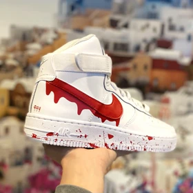 کفش ایرفورس ساق بلند کاستوم Custom Air Force 1