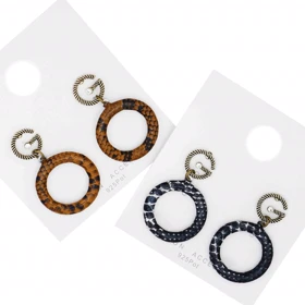 گوشواره دخترانه فانتزی حلقه‌ای مدل G