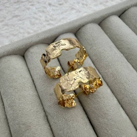 گوشواره طلایی با بفت چکشی