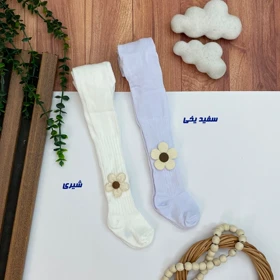 جوراب شلواری گل‌دار رنج4تا6سال