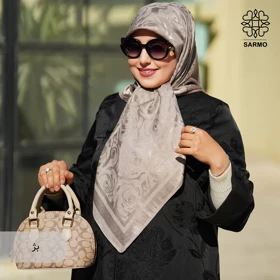 روسری ژاکارد رونا گل رز