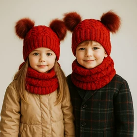 کلاه و شالگردن بچگانه خزدار