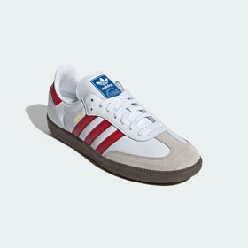 کفش اسپرت کتانی سامبا سفید قرمز زنانه samba adidas