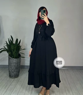 پیراهن مانتویی دل آرا مشکی