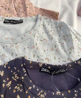 کراپ گل‌دار zara