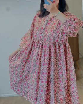 پیراهن نخی تابستانی و خنک
