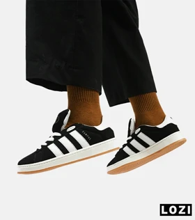 کفش کتانی مردانه و زنانه مشکی سفید ADIDAS Campus