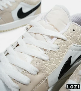 کفش کتانی مردانه سفید کرم نایک NIKE jordan 1