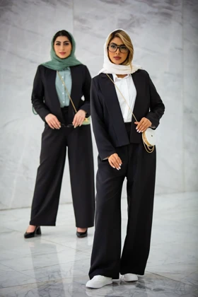 مانتو شلوار یقه e شالدار