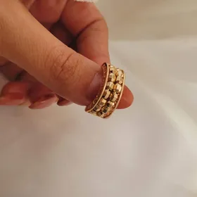 انگشتر زنانه طلایی ژوپینگ آلبرنادو دو رج