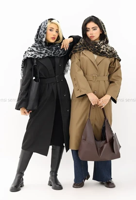 بارانی کتان کج راه رگلان کد1004485