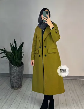 پالتو بلند آستردار آهو