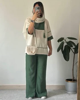 ست تونیک شلوار منگوله