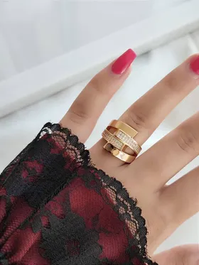 انگشتر زنانه ژوپینگ طلایی