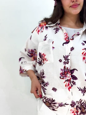 شومیز گل‌دار زنانه کد 403023