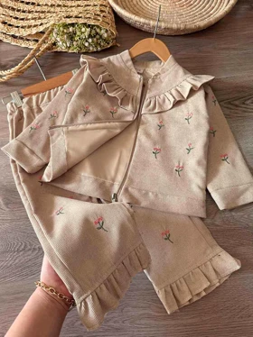 سویشرت شلوار دخترانه طرح گندم