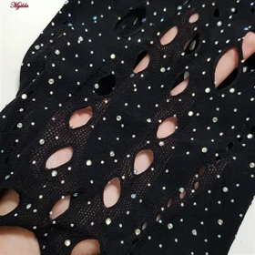 سرهمی فانتزی زنانه مدل نگین‌دار کد 4860-7093 رنگ مشکی