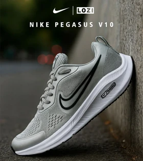 کفش کتانی مردانه و زنانه طوسی نایک NIKE PEGASUS V10