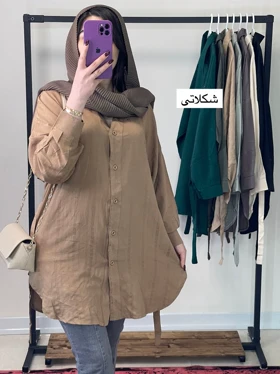 مانتو قواره دار و جلو دکمه دار