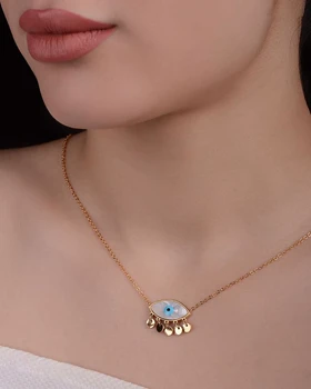 گردنبند چشم نظر استیل