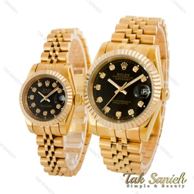 ساعت ست رولکس طلایی صفحه مشکی Rolex-4526-S