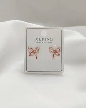 گوشواره میخی پاپیون نگیندار ژوپینگ