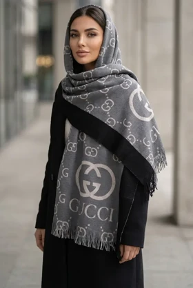 قیمت و خرید شال بافت گوچی جدید | استایل مدرن زمستانی