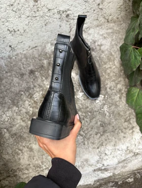 نیم بوت زنانه مدل جلوزیپ