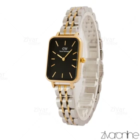 ساعت دنیل ولینگتون زنانه مستطیلی دورنگ طلایی صفحه مشکی 105445