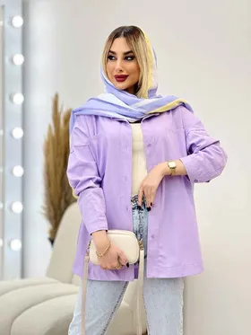 مانتو کتان رنگی