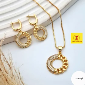 نیمست زنانه طلایی نگینی