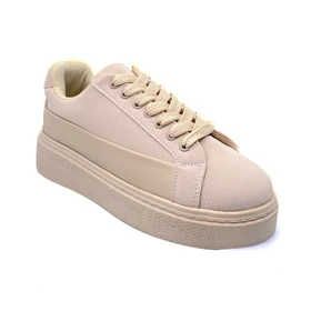 کفش اسپرت دخترانه مدل sneaker - 0027_Creamy