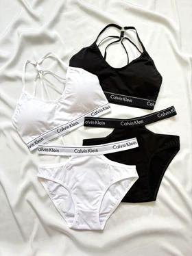 ست نیم‌تنه و شورت مدل بندی Ck