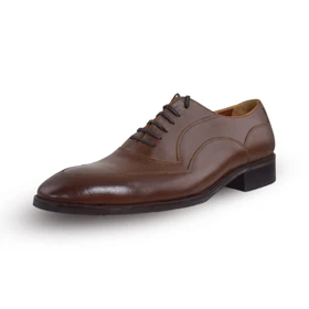 کفش مردانه چرمیران عسلی PM1089 ساعتی بندی