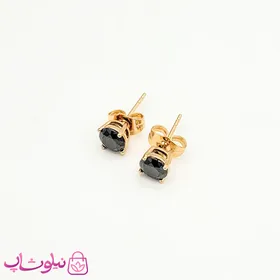 گوشواره میخی ژوپینگ نگین مشکی