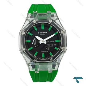 ساعت مچی جی شاک GA2100 مردانه شیشه ای سبز GShock-7588-G