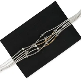 دستبند زنانه آب نقره قفل مگنتی