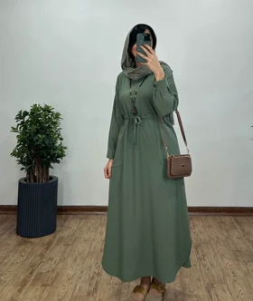 پیراهن مانتویی بلند آیناز