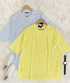 تیشرت ساده بلند کد 1523