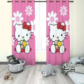 پرده کودک طرح کیتی مدل W5040